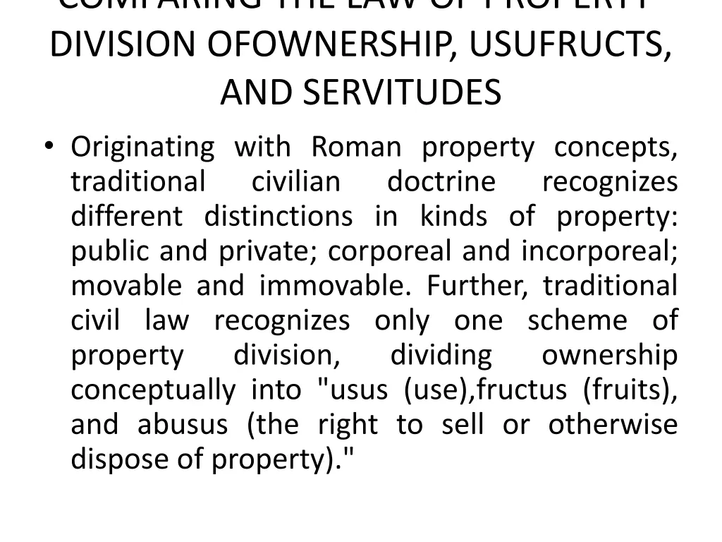 comparing the law of property division 1
