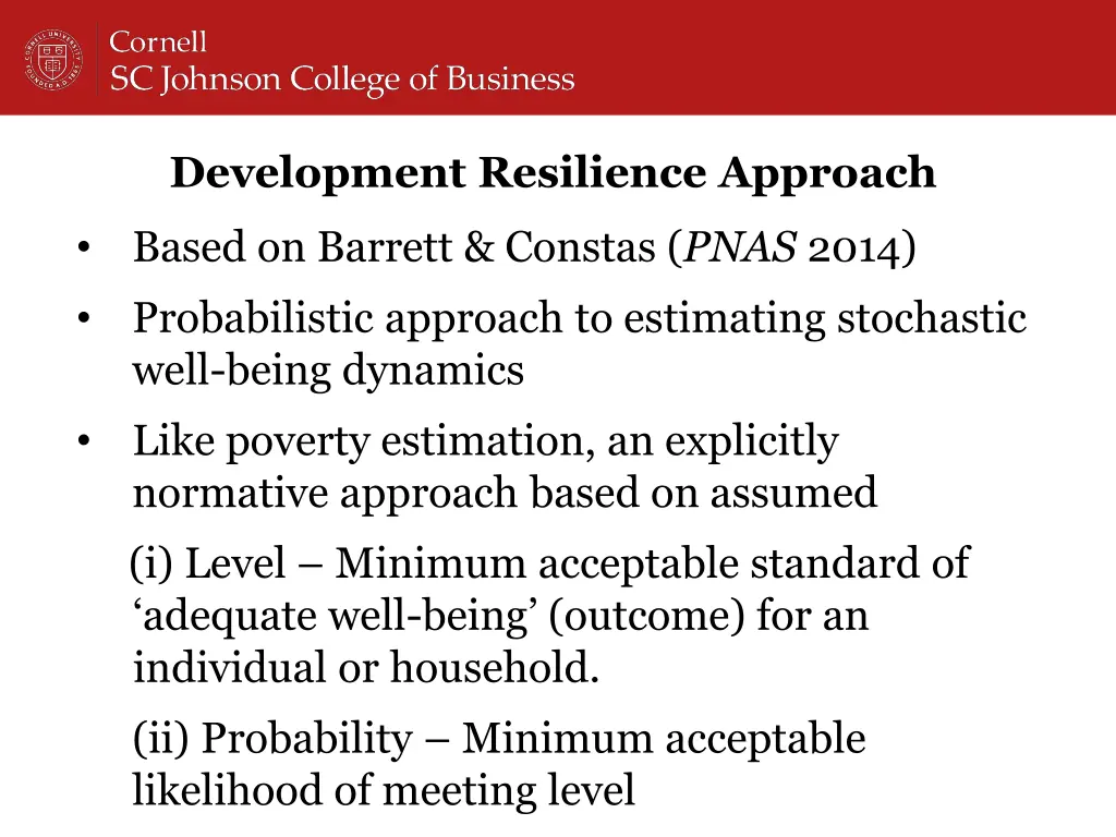 development resilience approach