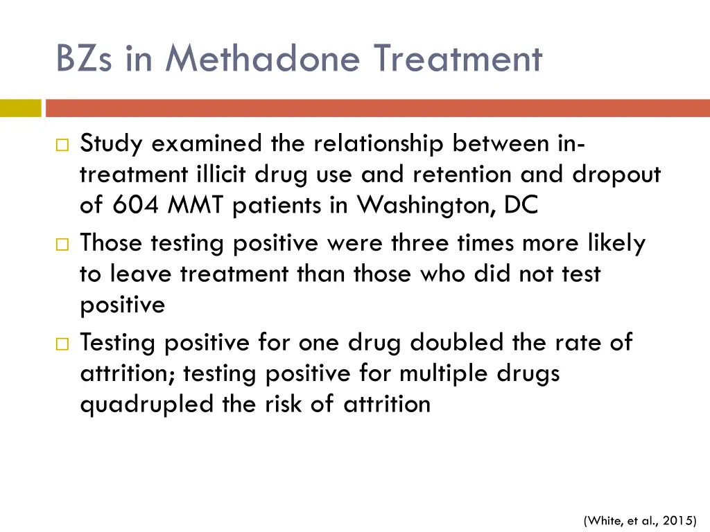 bzs in methadone treatment