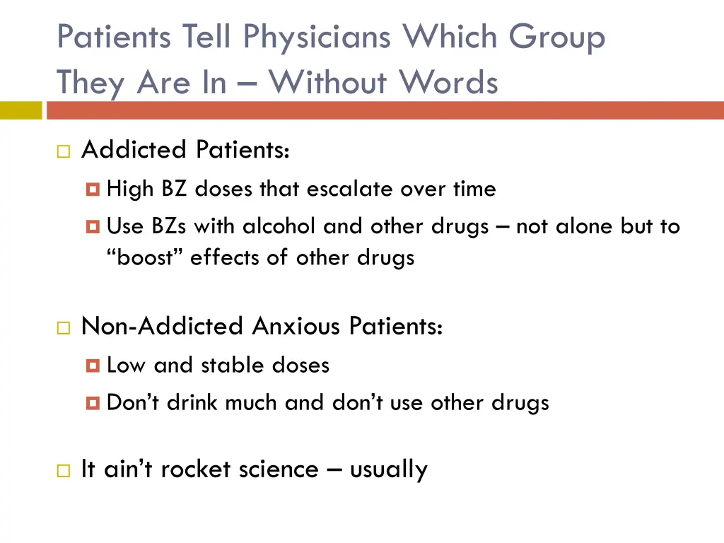 patients tell physicians which group they