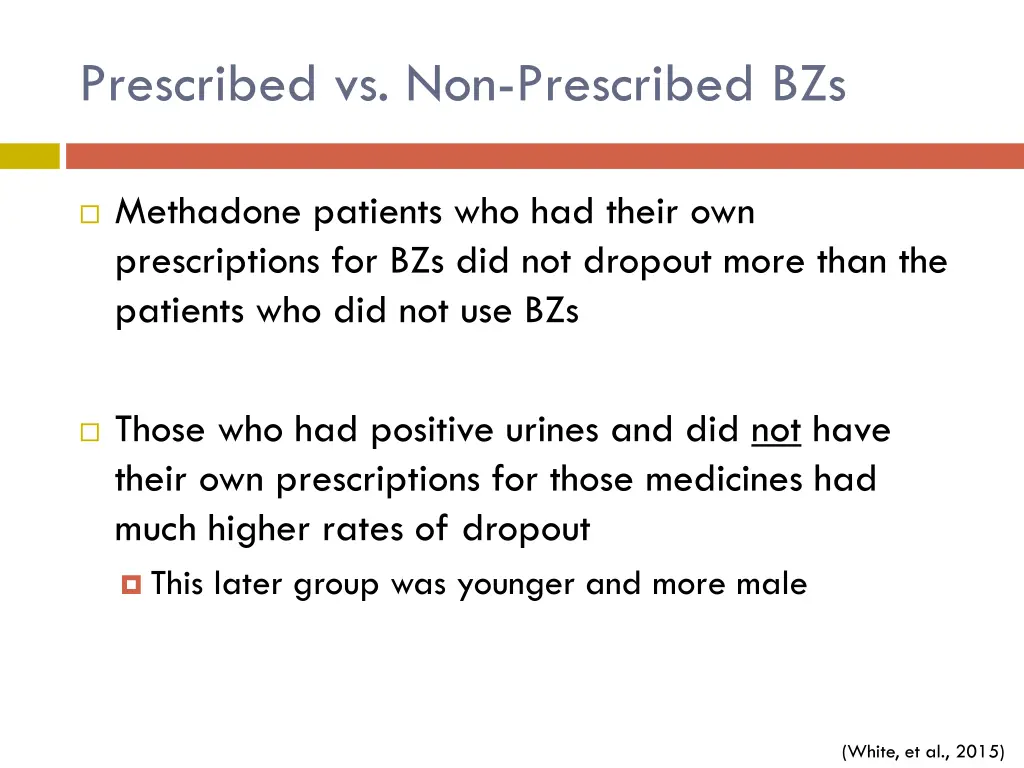 prescribed vs non prescribed bzs