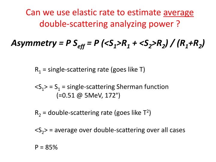 can we use elastic rate to estimate average