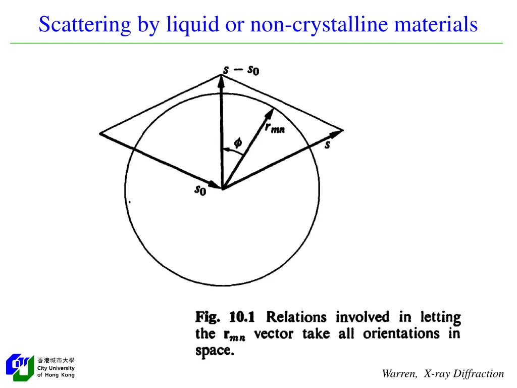 scattering by liquid or non crystalline materials 6