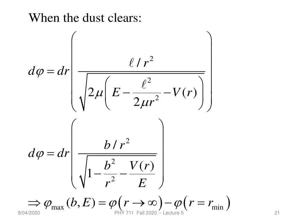 when the dust clears