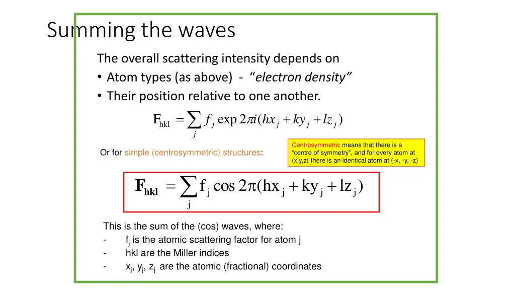 summing the waves