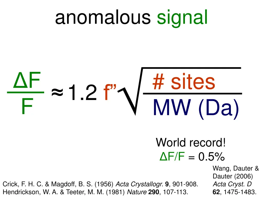 anomalous signal