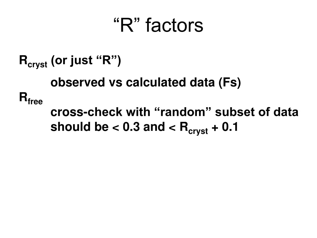 r factors 1