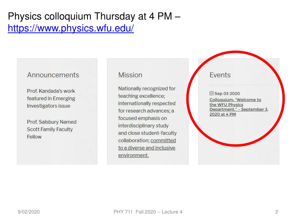 physics colloquium thursday at 4 pm https