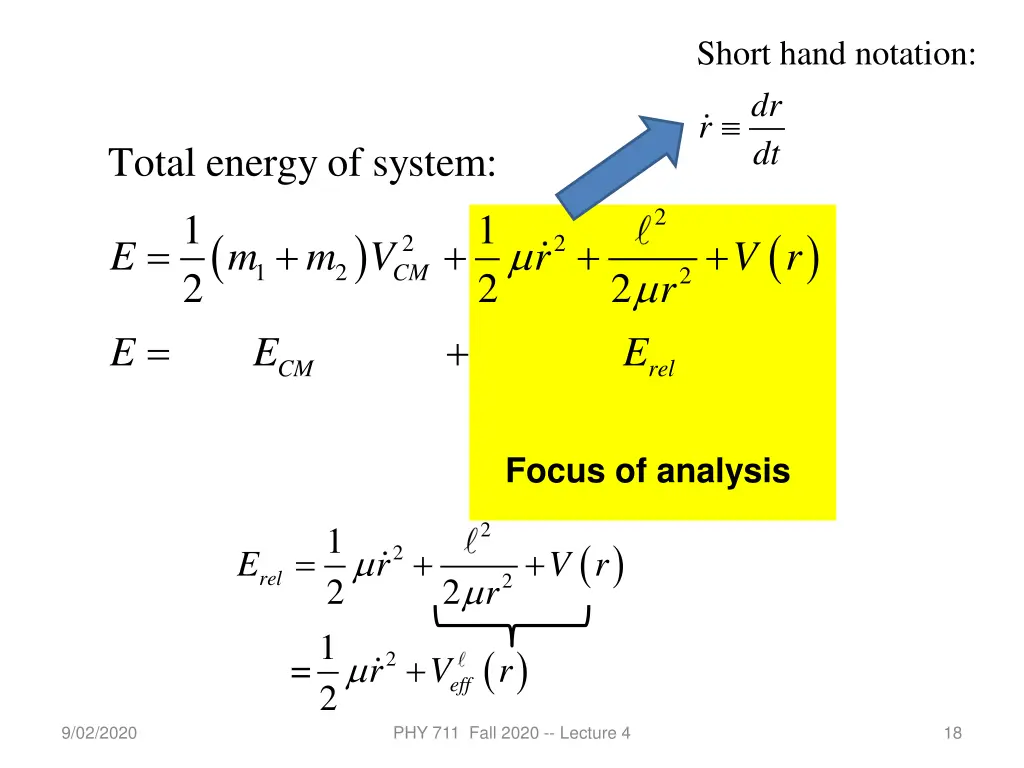 short hand notation dr r dt