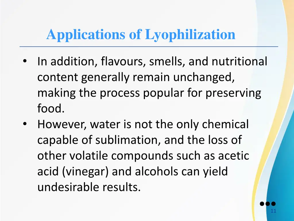 applications of lyophilization 1