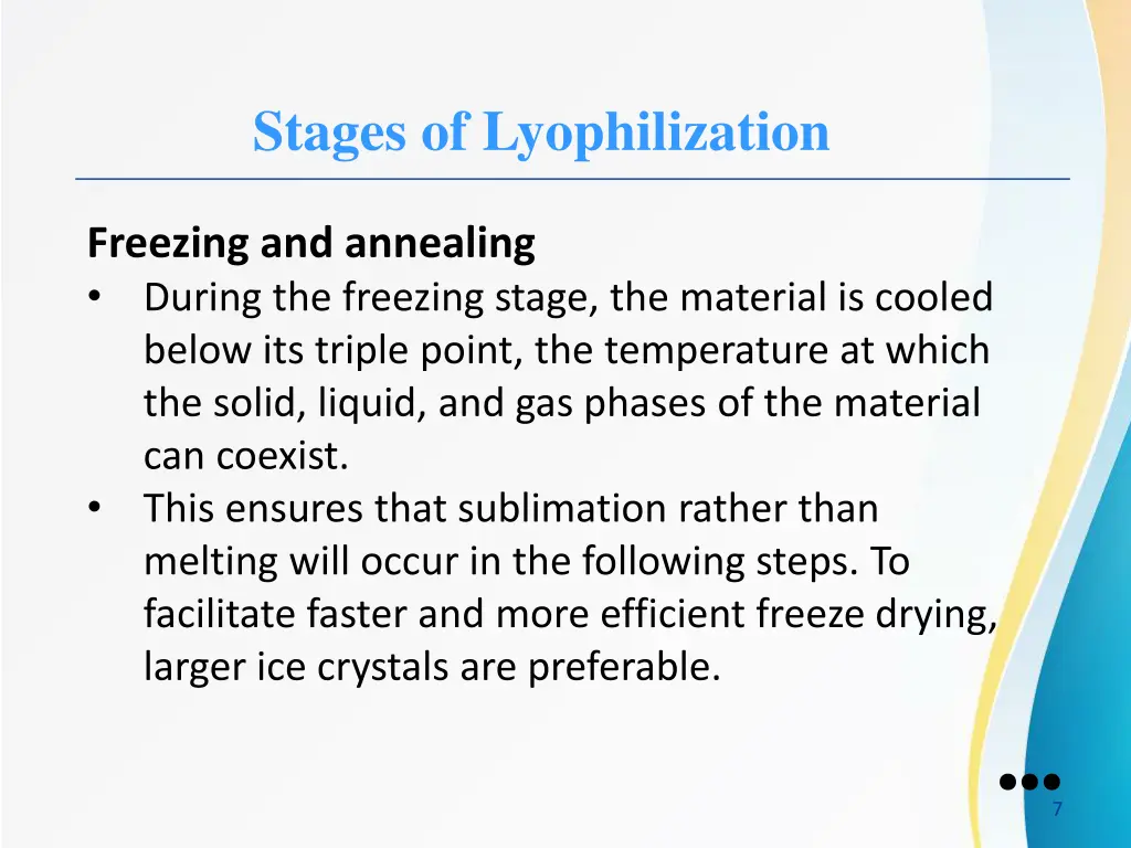 stages of lyophilization 1