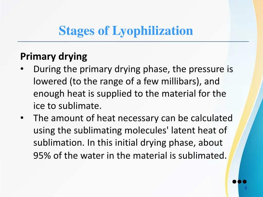 stages of lyophilization 2