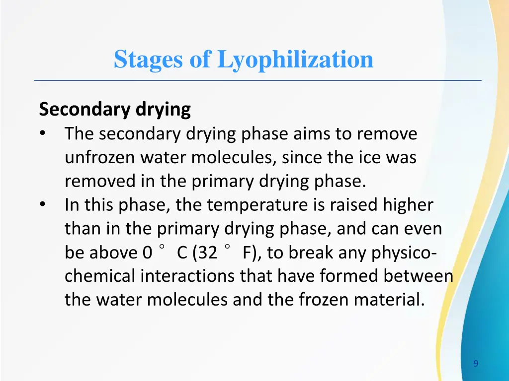 stages of lyophilization 3