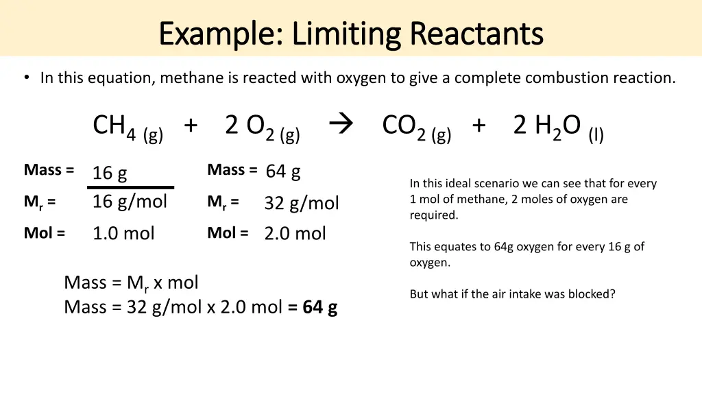 example limiting reactants example limiting