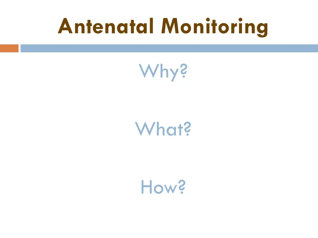 antenatal monitoring