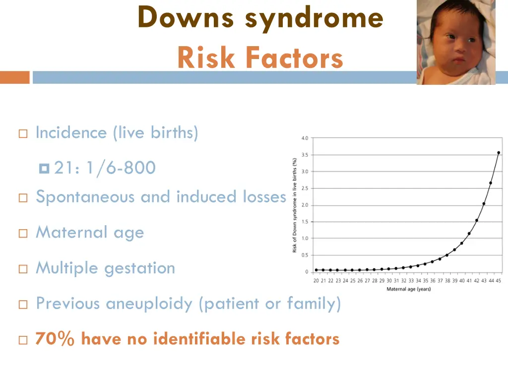 downs syndrome risk factors
