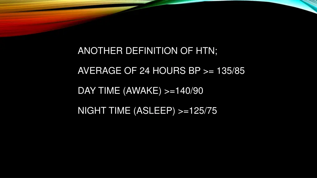 another definition of htn