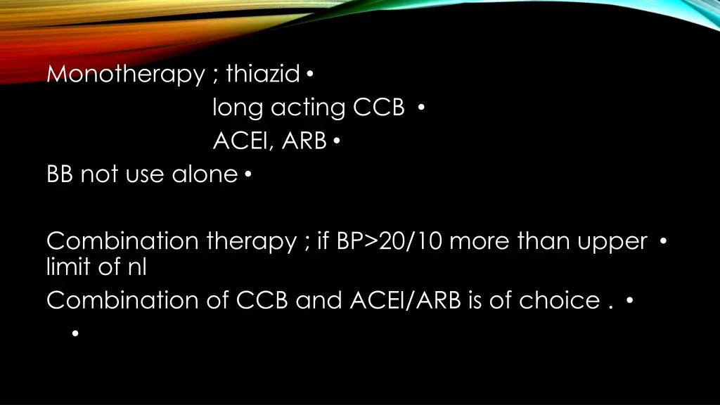 monotherapy thiazid