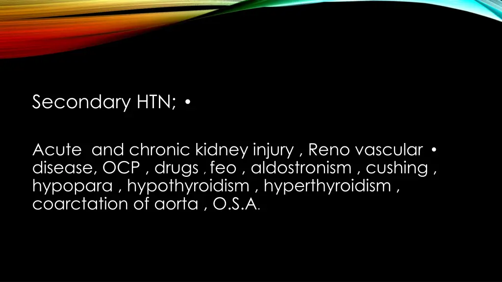 secondary htn