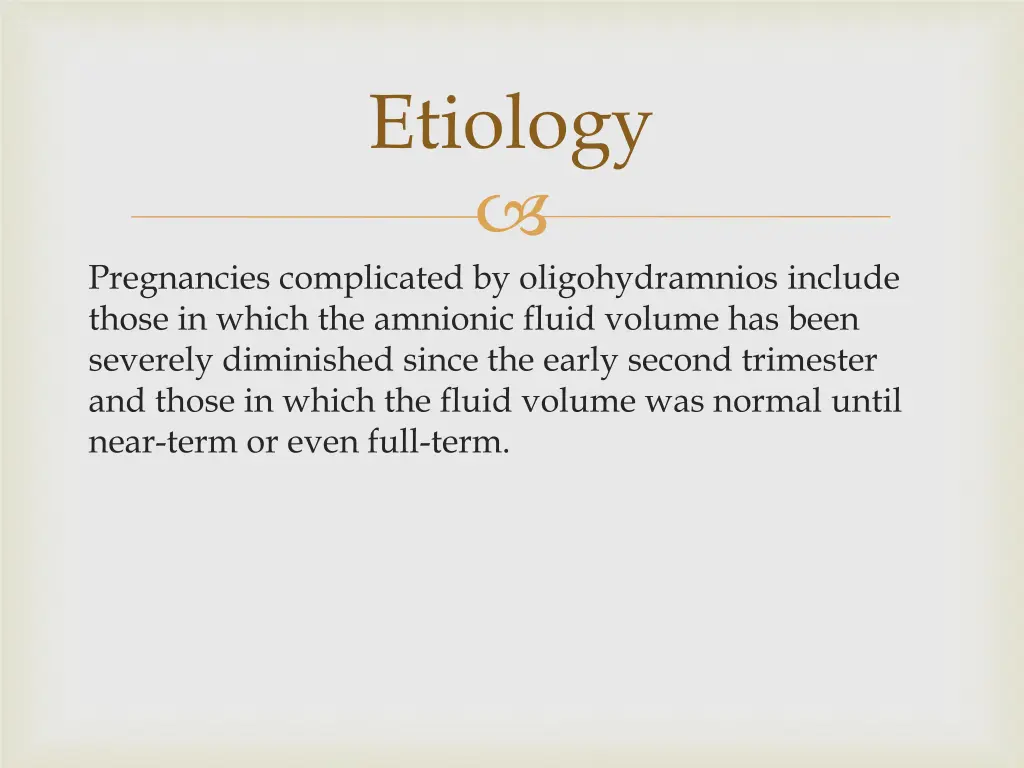 etiology 1