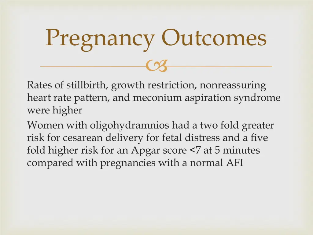 pregnancy outcomes 1