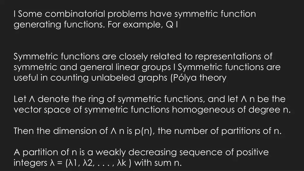 i some combinatorial problems have symmetric