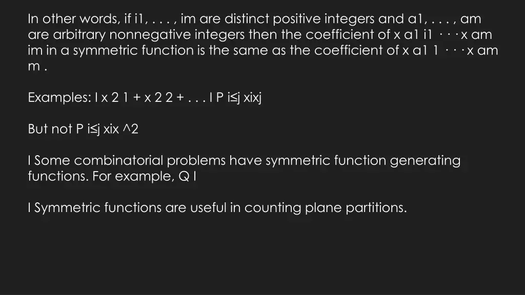 in other words if i1 im are distinct positive