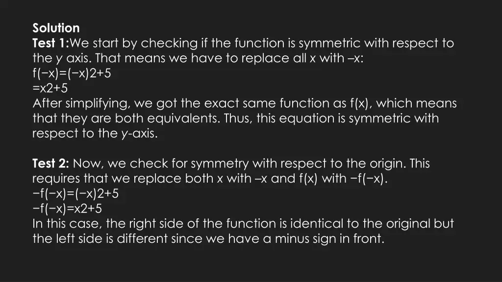 solution test 1 we start by checking