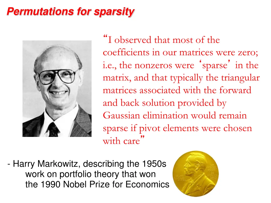 permutations for sparsity