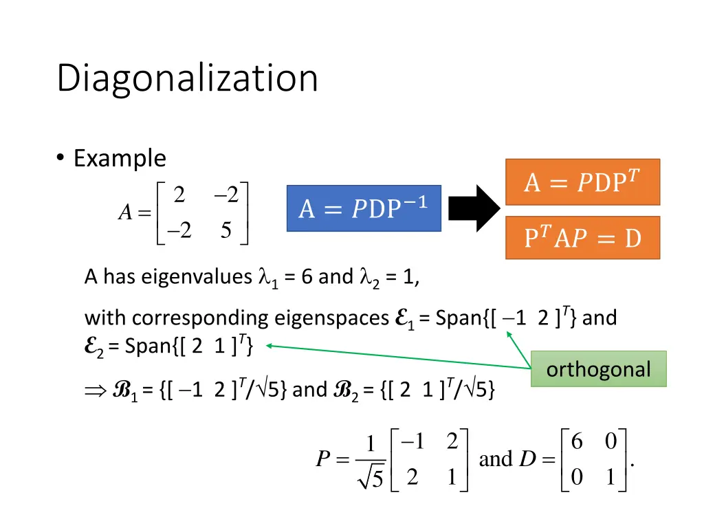 diagonalization 1