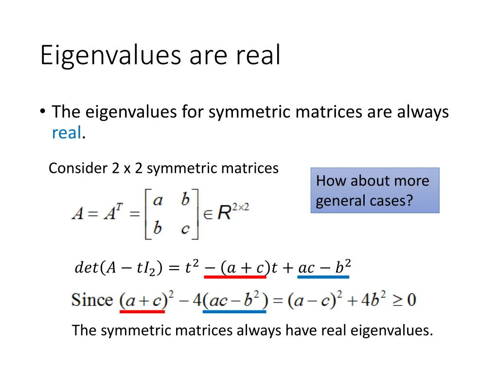 eigenvalues are real