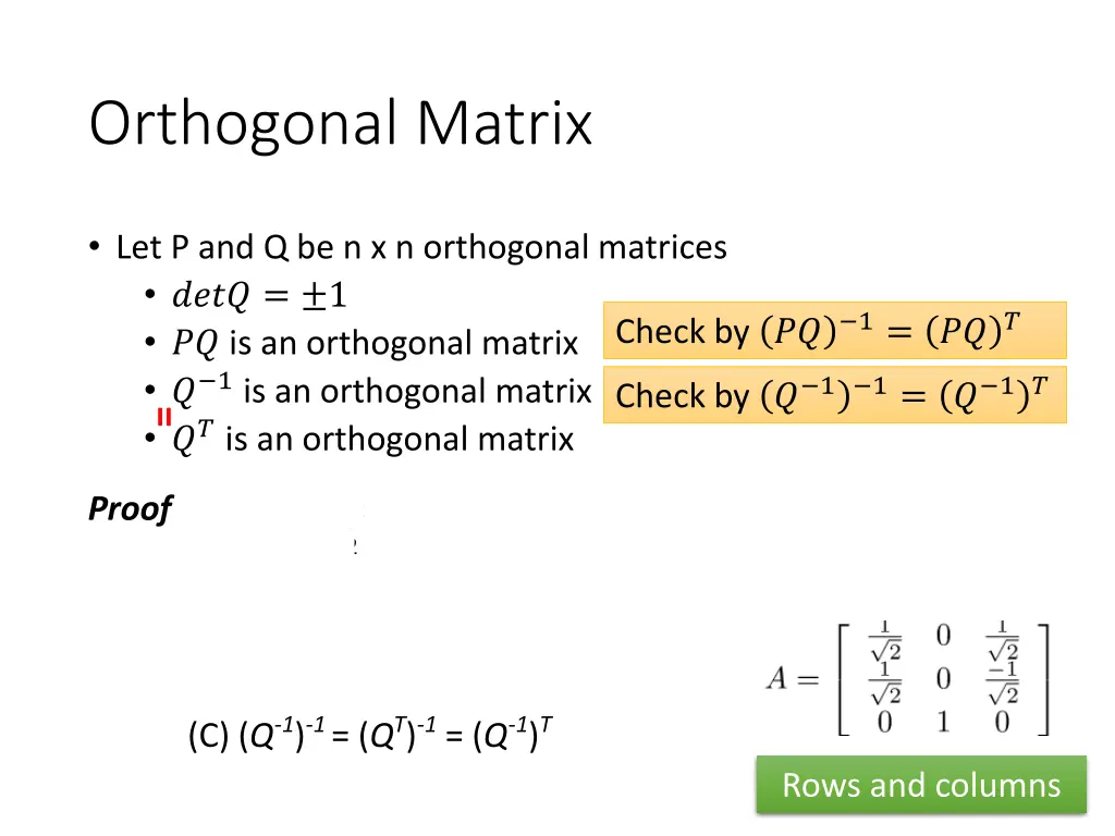 orthogonal matrix 2