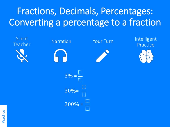 fractions decimals percentages fractions decimals