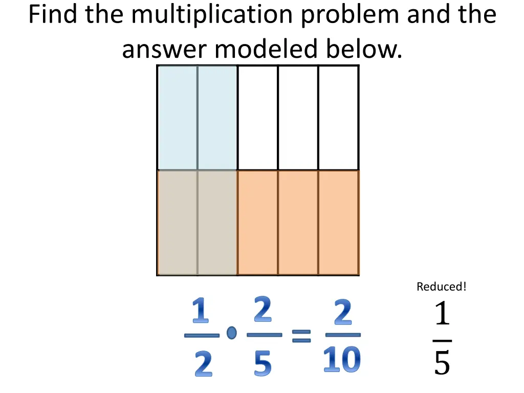 find the multiplication problem and the answer 1