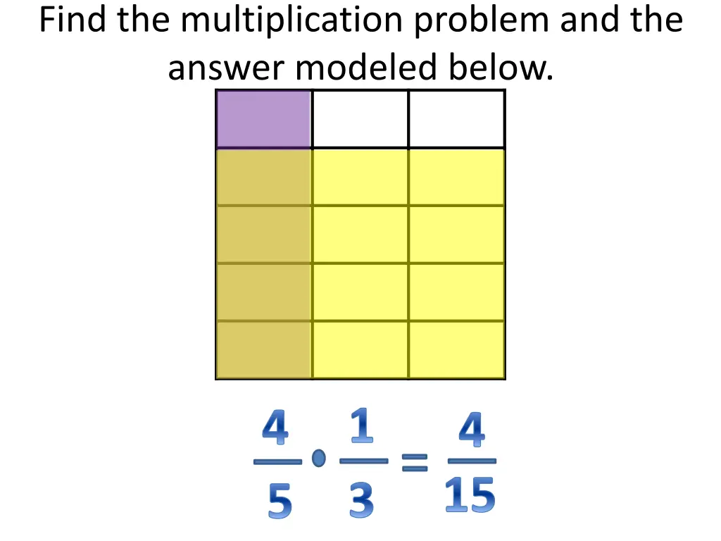 find the multiplication problem and the answer 2