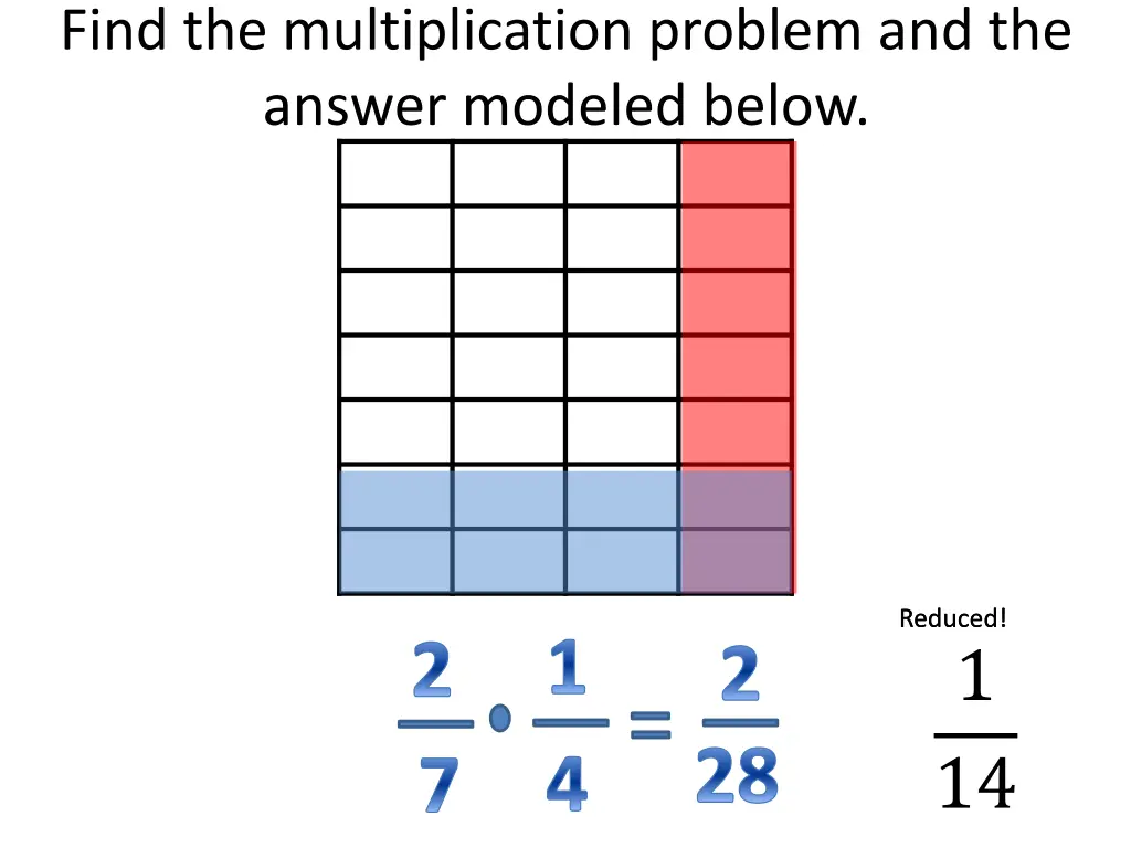 find the multiplication problem and the answer 3
