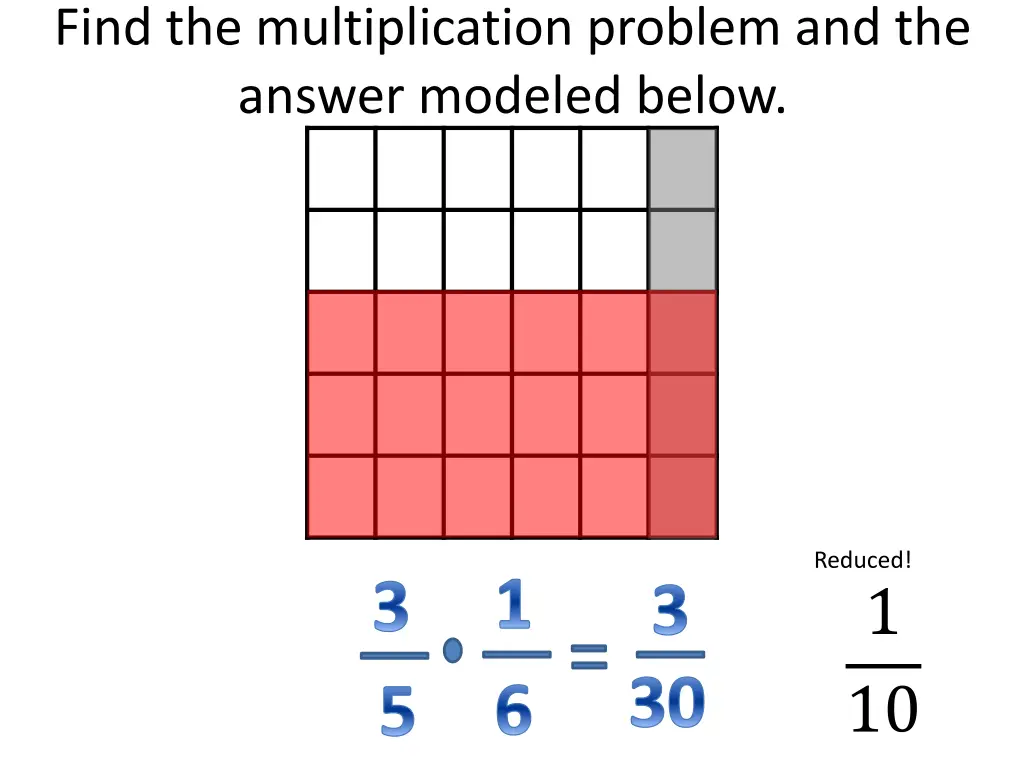 find the multiplication problem and the answer 7
