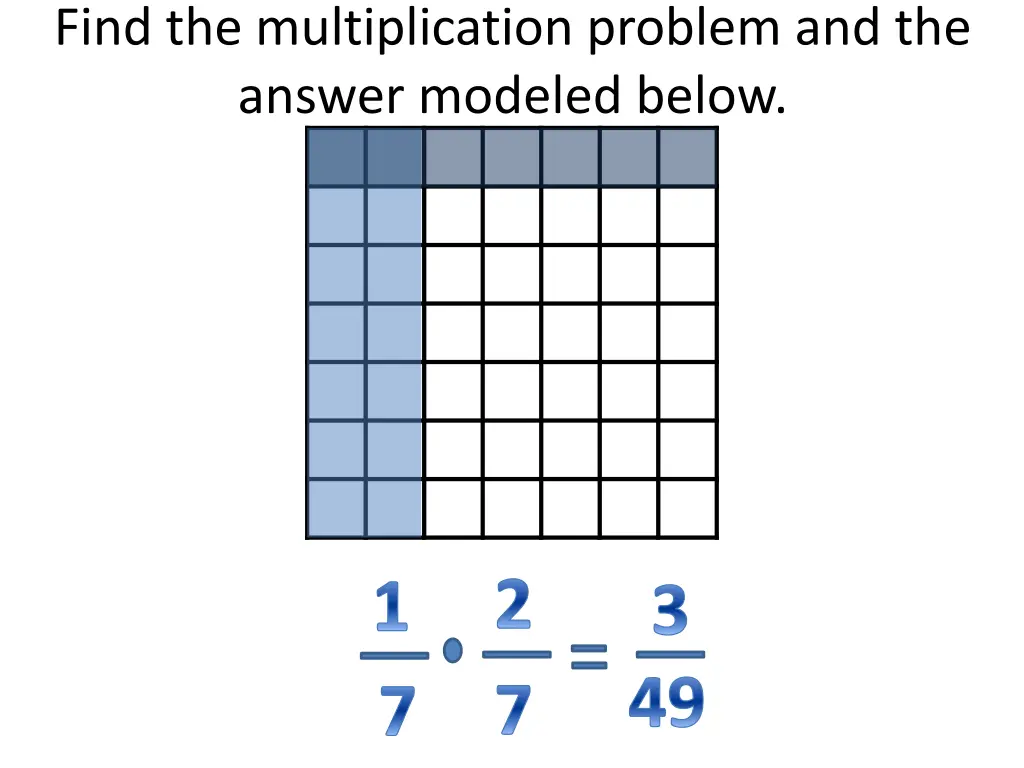 find the multiplication problem and the answer 8