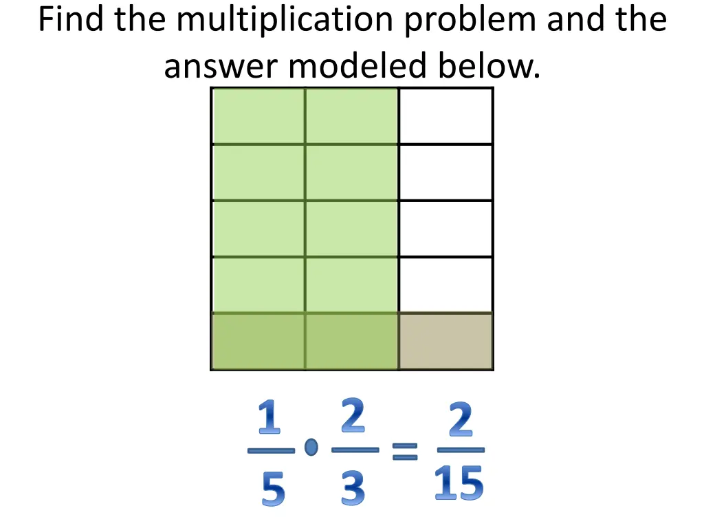 find the multiplication problem and the answer