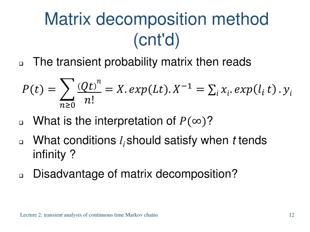 matrix decomposition method cnt d