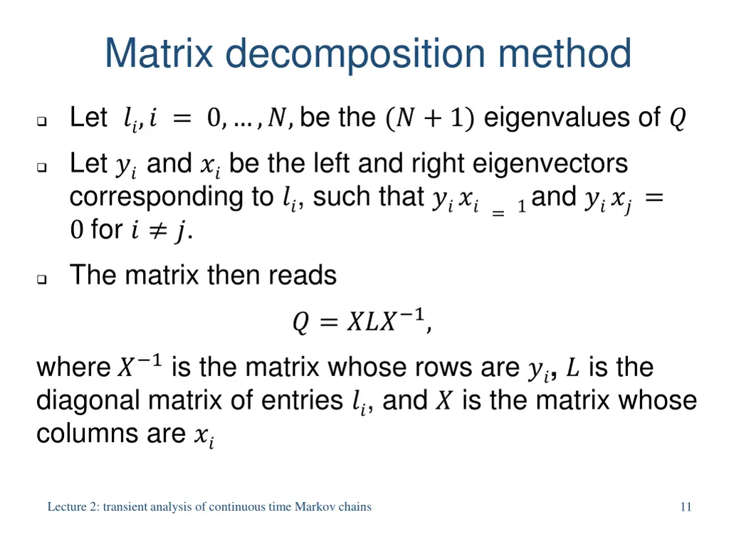matrix decomposition method