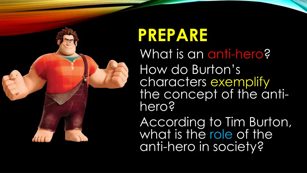 prepare what is an anti hero how do burton