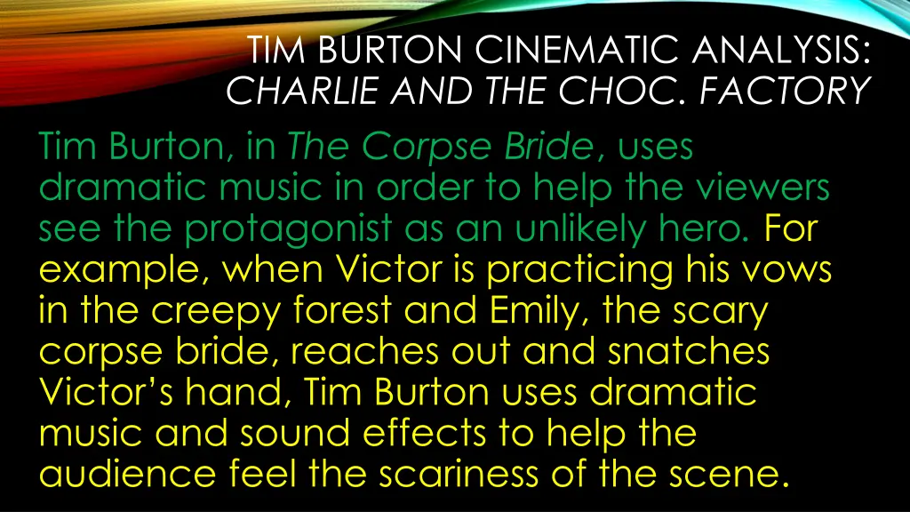 tim burton cinematic analysis charlie
