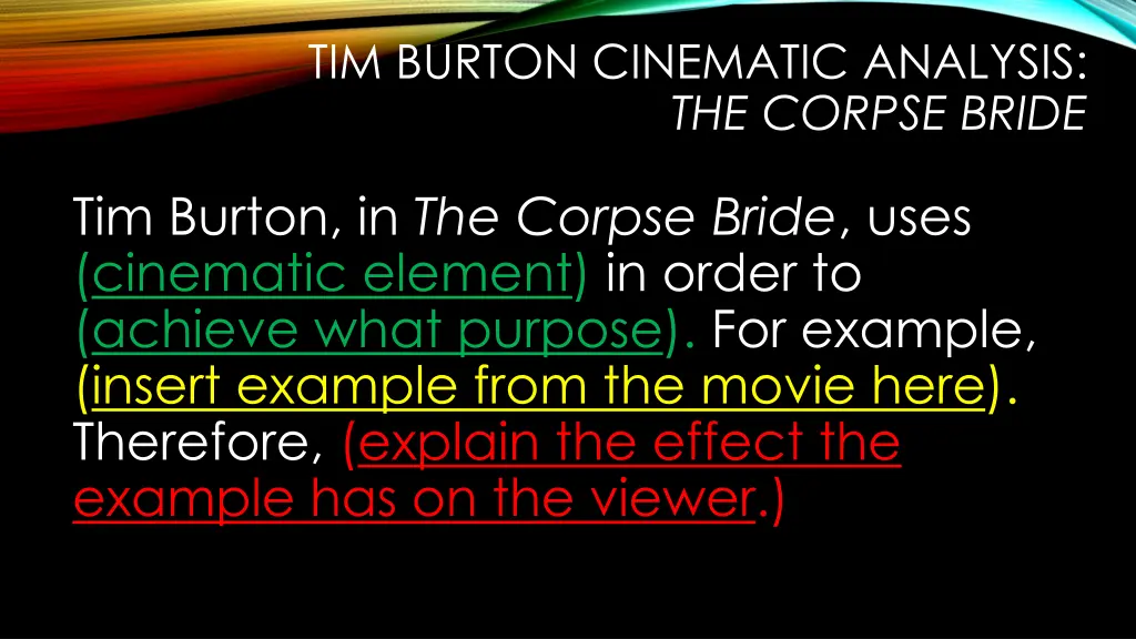 tim burton cinematic analysis the corpse bride