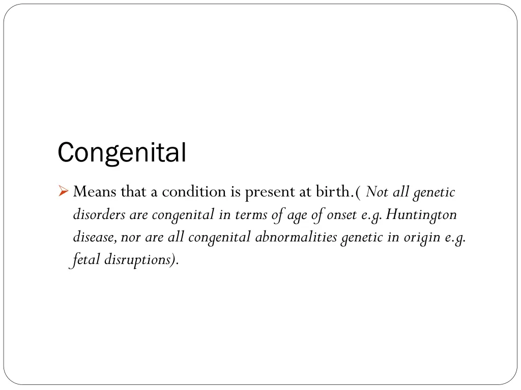 congenital