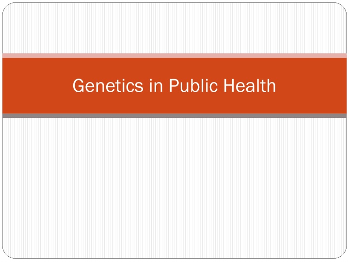 genetics in public health