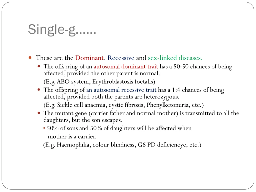 single g