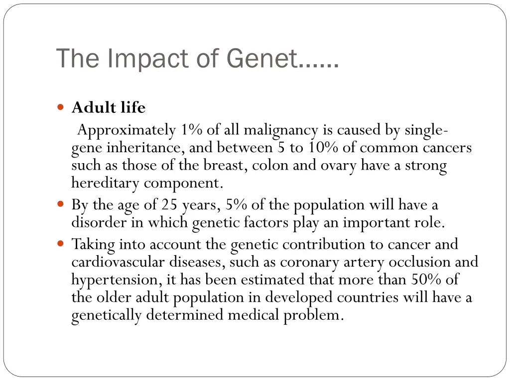 the impact of genet 2