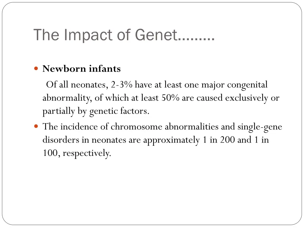 the impact of genet