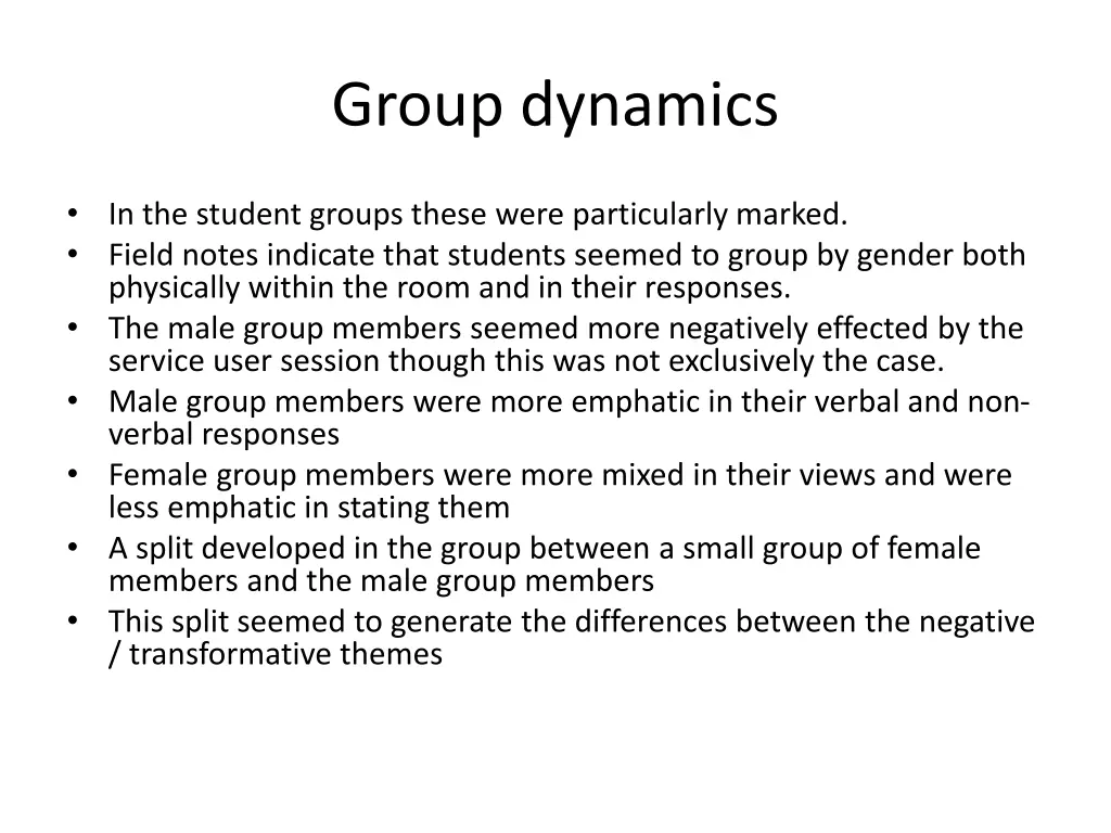 group dynamics